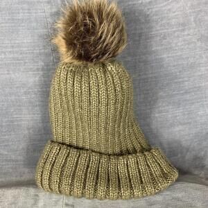 Womens Winter Hat Warm Knitted Thick Fleece Lined Beanie Skull Ski Cap with Pom